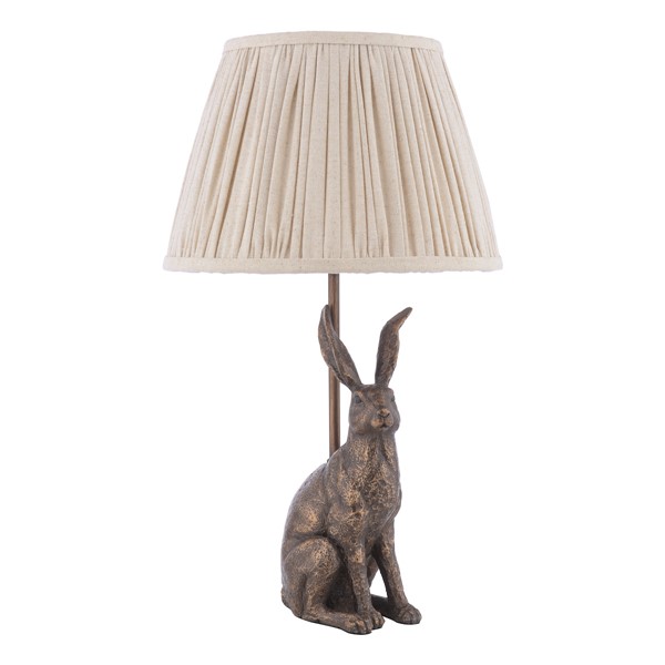 (image for) Laura Ashley Hare Table Lamp Antique Bronze With Shade